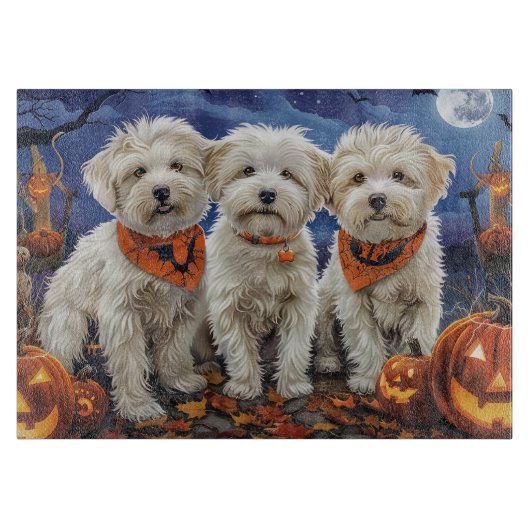 Planche À Découper Coton De Tulear Halloween Épouvantable (Devant)