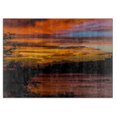 Planche À Découper Coucher de soleil à Praia, Cap Vert (Devant)