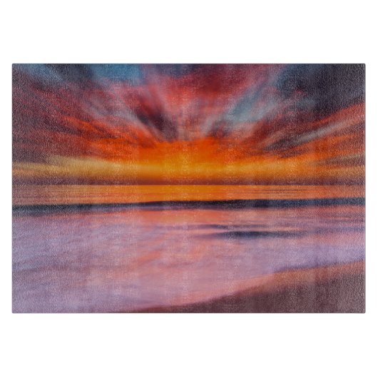 Planche À Découper Coucher de soleil abstrait de Tamarack Beach (Devant)