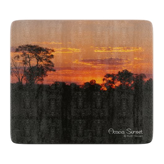 Planche À Découper Coucher de soleil Acacia (Devant)