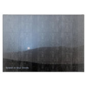 Planche À Découper Coucher de soleil bleu martien (Devant)