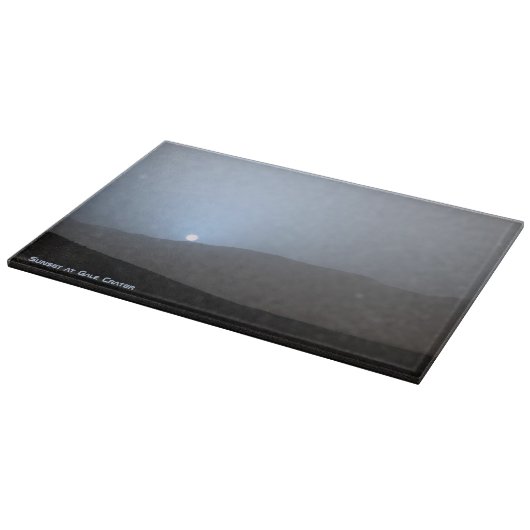 Planche À Découper Coucher de soleil bleu martien (Coin)