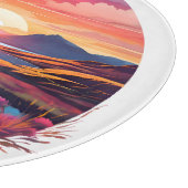 Planche À Découper Coucher De Soleil Du Lac Ewe En Écosse (Coin)