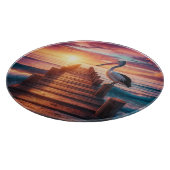 Planche À Découper Coucher de soleil marin/côtier/plage de pélican (Coin)