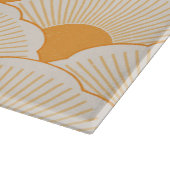 Planche À Découper Coucher de soleil, orange tonale, texture béton (Coin)