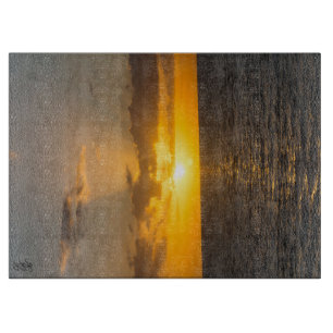 Planche À Découper Coucher de soleil radieux sur l'océan