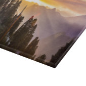 Planche À Découper Coucher de soleil sur la forêt (Coin)