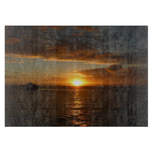 Planche À Découper Coucher de soleil sur la mer II