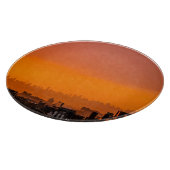 Planche À Découper Coucher de soleil sur la ville (Coin)