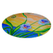 Planche À Découper Coucher de soleil sur l'orchidée (Coin)