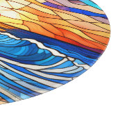 Planche À Découper Coucher de soleil tropical au style verre tendu su (Coin)