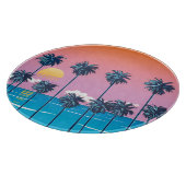 Planche À Découper Coucher de soleil tropical : Illustration de plage (Coin)