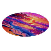 Planche À Découper Coucher de soleil tropical : Plage d'art (Coin)