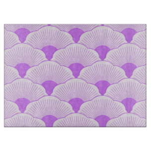 Planche À Découper Coucher de soleil, violet tonique, texture béton