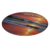 Planche À Découper Coucher Rouge Océan Peinture de paysage marin (Coin)