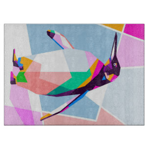 Planche À Découper Couleur de pingouin géométrique Cadeau d'art