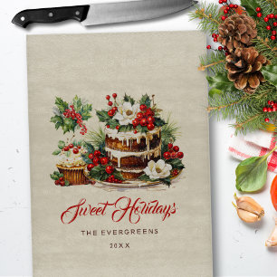 Planche À Découper Couleur d'eau Feuille personnalisée Vintage Noël