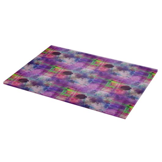 Planche À Découper Couleur d'eau verte et violette (Coin)