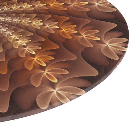Planche À Découper Couleurs chaudes, Trippy Moderne Motif d'art fract (Coin)