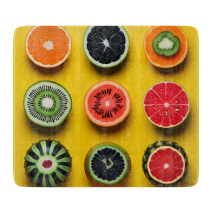 Planche À Découper Couleurs de fruits abstraits