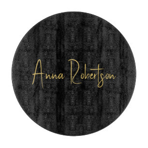 Planche À Découper Couleurs d'or Noir Calligraphie professionnelle te