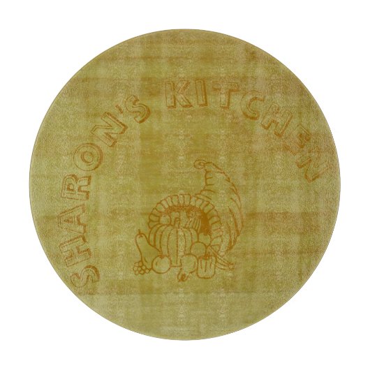 Planche À Découper Coupe - Bambou avec cornucopie (Devant)