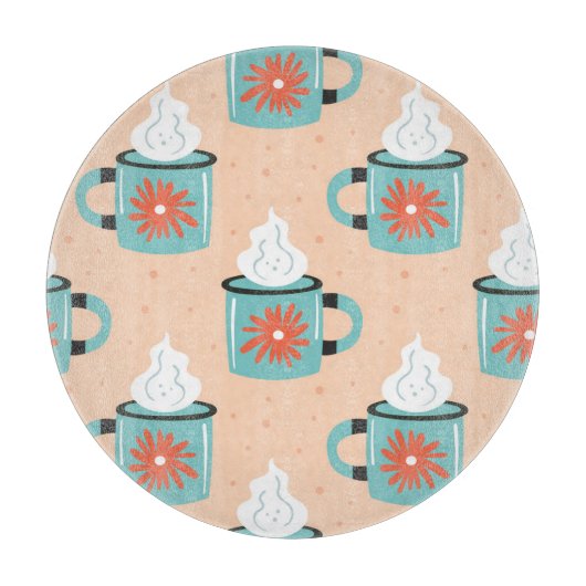 Planche À Découper Coupe bleu clair Motif sans voile. (Devant)