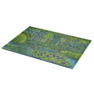 Planche À Découper Coupe-board - Pont à carreaux de Monet