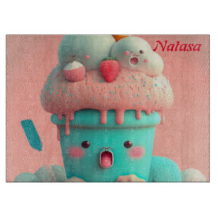 Planche À Découper Coupe de crème glacée Kawaii