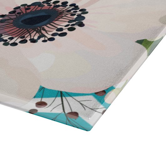 Planche À Découper Coupe de verre personnalisée Rose géométrique Chev (Coin)