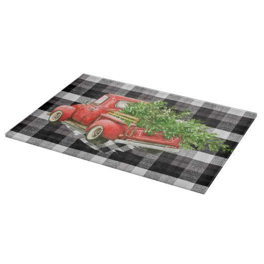 Planche À Découper Coupe de verre XMAS Camion Baffalo plaqué noir bla (Coin)