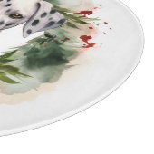Planche À Découper Coupe festive de la couronne de Noël dalmate (Coin)