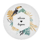 Planche À Découper Couple Botanique Tropical Toucan (Devant)