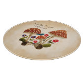 Planche À Découper Couple de hérissons avec champignons et fleurs (Coin)