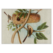 Planche À Découper Couple d'oiseaux sur un nid perché sur une branche (Devant)