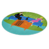 Planche À Découper Couple rétro avec plateau de coupe de chats (Coin)