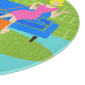 Planche À Découper Couple rétro avec plateau de coupe de chats (Coin)