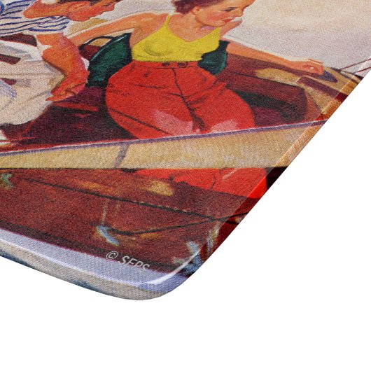 Planche À Découper Couple Sailing par R.J. Cavaliere (Coin)