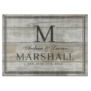 Planche À Découper Couples rustiques BBQ Noms Mariage Dritwood