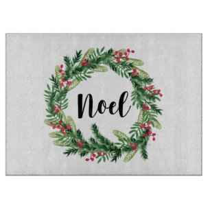 Planche À Découper Courbe d'aquarelle de Noël