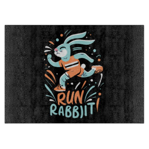 Planche À Découper courir lapin marathon coureur lapin mignon