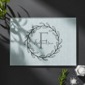 Planche À Découper Couronne de monogramme scandinave botanique minima