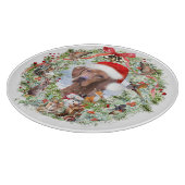 Planche À Découper Couronne de Noël de Vizsla en Hongrie (Coin)