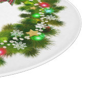 Planche À Découper Couronne de Noël décorée festive (Coin)