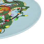 Planche À Découper Couronne de Noël Dragon Chinois Fantastique (Coin)