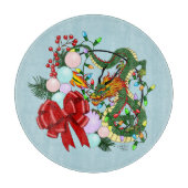 Planche À Découper Couronne de Noël Dragon Chinois Fantastique (Devant)