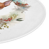 Planche À Découper Couronne de Noël festive de Basenji (Coin)