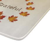 Planche À Découper Couronne de Thanksgiving Grateful Simple Feuilles (Coin)