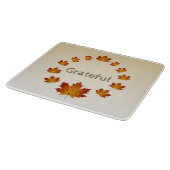 Planche À Découper Couronne de Thanksgiving Grateful Simple Feuilles (Coin)
