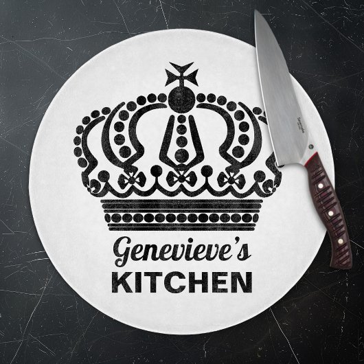 Planche À Découper Couronne Intriquée Nom Personnalisé